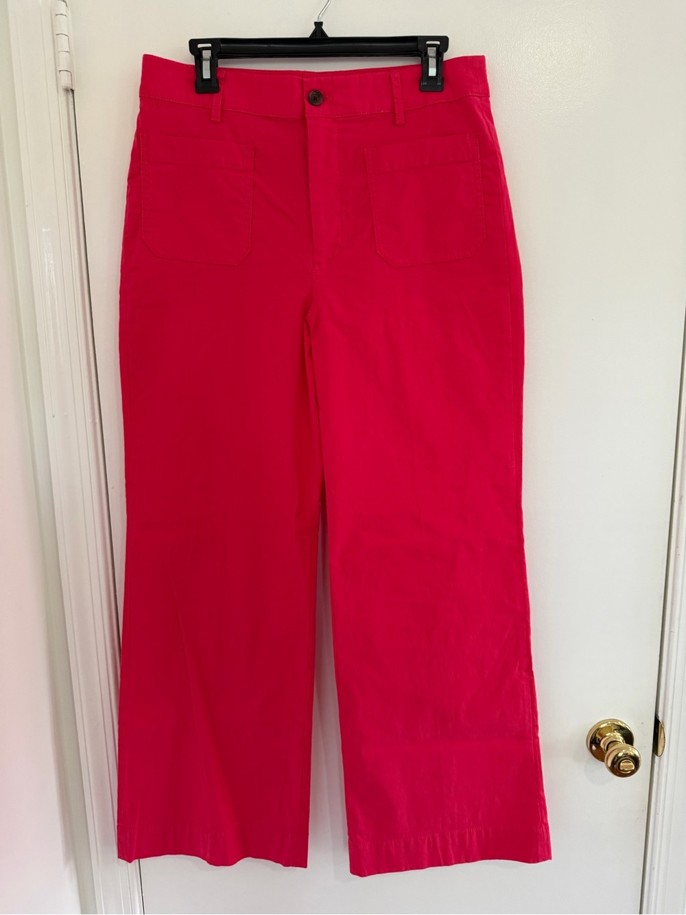 J.Crew Pink Barbiecore Wide Leg Trousers Womens 30 Preppy High Rise Pants